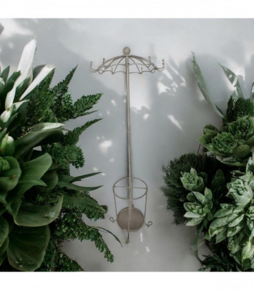 172CM CREAM METAL COAT STAND/ UMBRELLA HOL