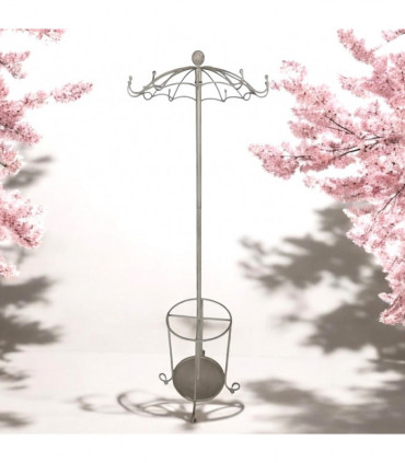 172CM CREAM METAL COAT STAND/ UMBRELLA HOL