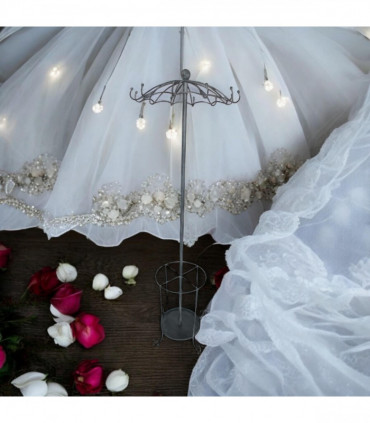 172CM GREY METAL COAT STAND/ UMBRELLA HOLD