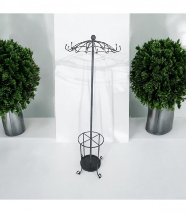 172CM GREY METAL COAT STAND/ UMBRELLA HOLD