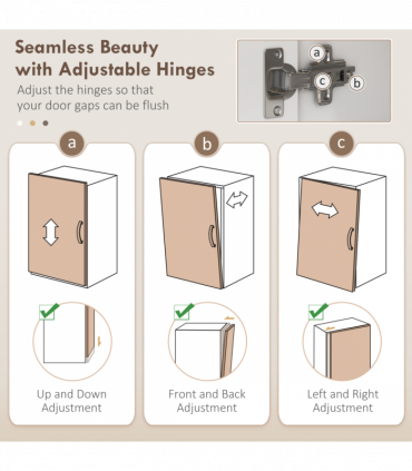 172cm Wooden Storage Cabinet Cupboard With 2 Doors 4 Shelves White