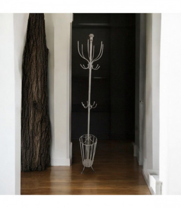 175CM CREAM METAL COAT STAND/ UMBRELLA HOL