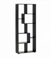 Bookcase 178cm 8-Shelf Black Melamine Surface Foot Pads Multipurpose 8-Grid