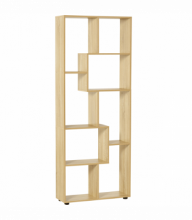 Bookcase 178cm 8-Shelf Beige Particleboard Melamine Surface 70cm x 24cm