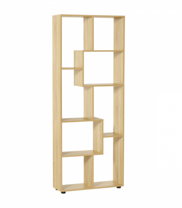 Bookcase 178cm 8-Shelf Beige Particleboard Melamine Surface 70cm x 24cm