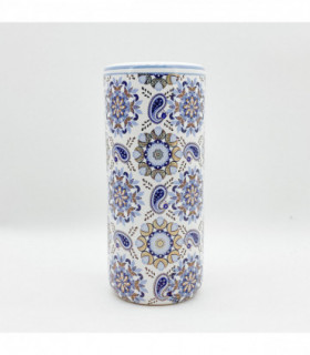 18" BLUE AND WHITE UMBRELLA STAND