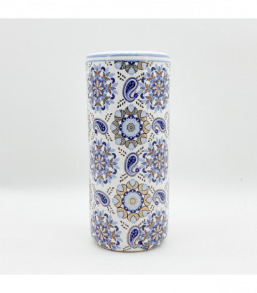 18" BLUE AND WHITE UMBRELLA STAND