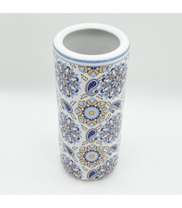 18" BLUE AND WHITE UMBRELLA STAND