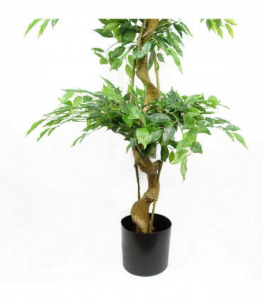 180cm Artificial Twisted Trunk Fruticosa Ficus Tree Triple Ball Topiary 1984 Leaves