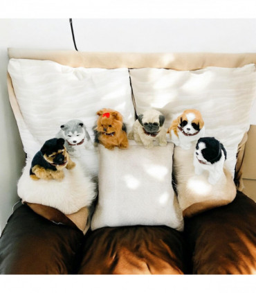 18CM SITTING PUPPIES-6 ASST COLOUR