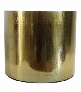 18cm Gold Etched Metal Planter by Leaf