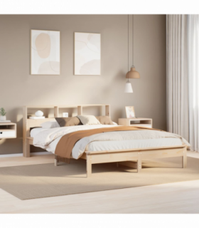 vidaXL Bed Frame without Mattress 140x190 cm Solid Wood Pine