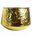 18cm Gold Swirl Metal Planter by Leaf