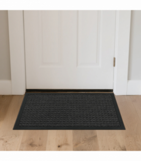 1PC Polypropylene Small Grid Composite Rubber Mat, Gray, 45x75x0.7cm, Kitchen & Home Floor Mat