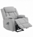 1pcs grey fabric electric elderly chair with 8-point massage belt heating 120kg indoor functional chair, UK