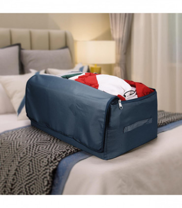 1pk Storage Bags Organiser 105L Capacity Underbed Moving Bag Blue