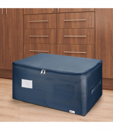 1pk Storage Bags Organiser 105L Capacity Underbed Moving Bag Blue