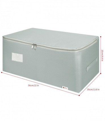 1pk Storage Bags Organiser 50L Capacity Underbed Moving Bag - Light Grey