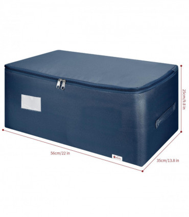 Storage Bags Organiser 50L Capacity Underbed Moving Bag Blue 22 x 13.8 x 9.8 in