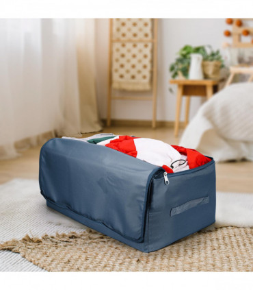 Storage Bags Organiser 50L Capacity Underbed Moving Bag Blue 22 x 13.8 x 9.8 in