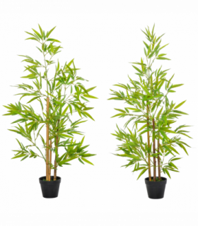Artificial Bamboo Trees Green 15.5 x 120Hcm Decorative Plant Indoor/Outdoor
