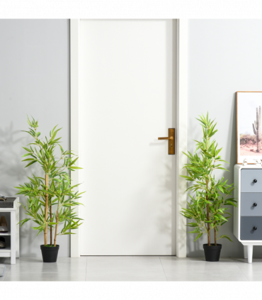 Artificial Bamboo Trees Green 15.5 x 120Hcm Decorative Plant Indoor/Outdoor