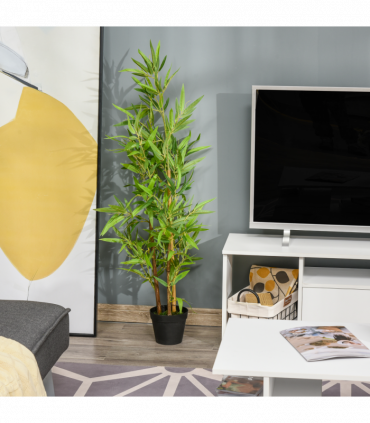 Artificial Bamboo Trees Green 15.5 x 120Hcm Decorative Plant Indoor/Outdoor