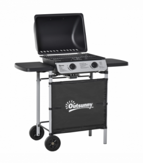 2 Burner Gas Barbecue Grill Propane Gas BBQ 5.6 kW
