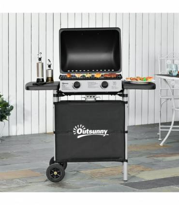 2 Burner Gas Barbecue Grill Propane Gas BBQ 5.6 kW