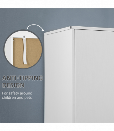 2 Door Wardrobe White Wardrobe with Drawers and Hanging Rod for Bedroom