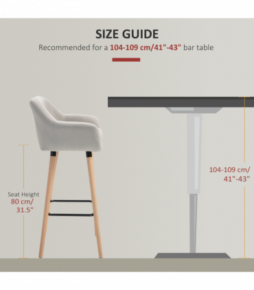 2 PCs Modern Upholstered Fabric Bucket Seat Bar Stools w/ Solid Wood Legs Beige