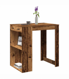 vidaXL Bar Table Old Wood 102x70x103.5 cm Engineered Wood
