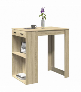vidaXL Bar Table Sonoma Oak 102x70x103.5 cm Engineered Wood