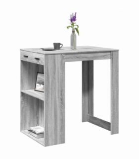 vidaXL Bar Table Grey Sonoma 102x70x103.5 cm Engineered Wood