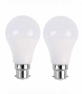 2 Pack 5W B22 Screw LED Light GLS bulbs, Energy Saving Edison  Cool White 6000K non dimmable lights