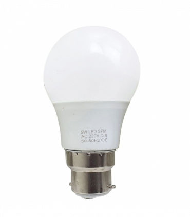 2 Pack 5W B22 Screw LED Light GLS bulbs, Energy Saving Edison  Cool White 6000K non dimmable lights