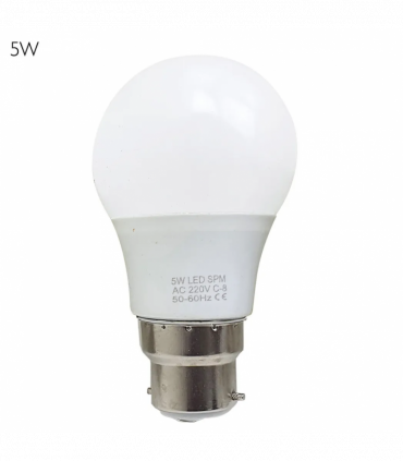 2 Pack 5W B22 Screw LED Light GLS bulbs, Energy Saving Edison  Cool White 6000K non dimmable lights