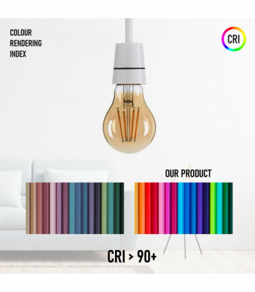 2 Pack A60 B22 4W Bayonet Style LED filament Retro Amber light bulb Warm white glass bulbs 2700K Light Bulbs