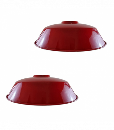 Ceiling Lampshade Metal Burgundy 36cm 2 Pack Retro Vintage E27/B22 Pendant