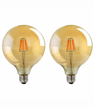 2 Pack E27 LED Edison Dimmable Vintage Amber Glass Warm white 2700K Light Bulbs