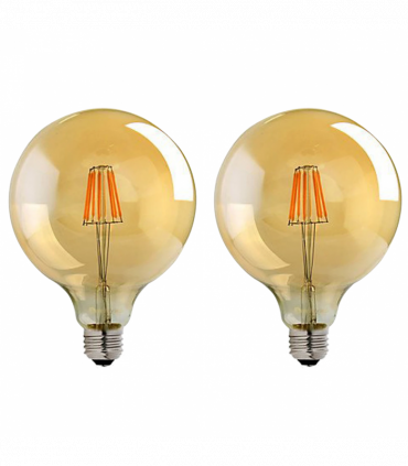 2 Pack E27 LED Edison Dimmable Vintage Amber Glass Warm white 2700K Light Bulbs