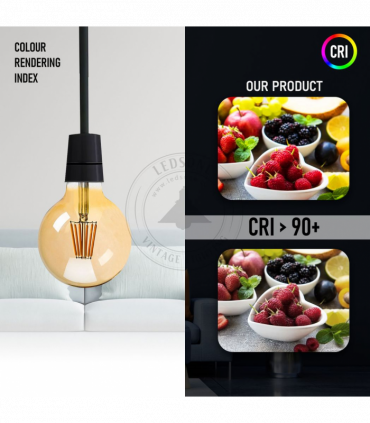 2 Pack E27 LED Edison Dimmable Vintage Amber Glass Warm white 2700K Light Bulbs