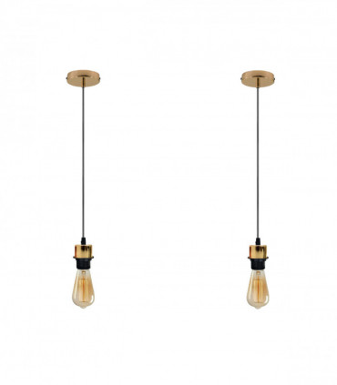 Pendant Light Holder French Gold 2 Pack Industrial Lampshade Fitting