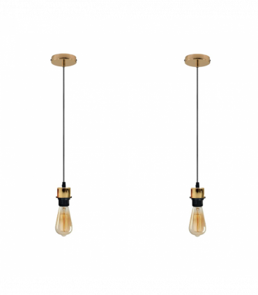 Pendant Light Holder French Gold 2 Pack Industrial Lampshade Fitting
