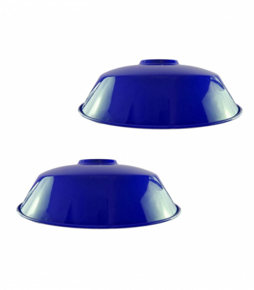 Ceiling Lampshade Metal Navy Blue 36cm Vintage Retro Style 2 Pack Easy Fit