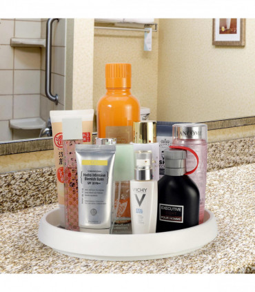 2 Pack Round Turntable Organizer Multifunctional Non-Slip Spice Rack (Medium)