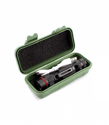 2 Pack USB Rechargeable LED Flashlight Adjustable Focus 3-Modes Outdoor Mini Flashlight