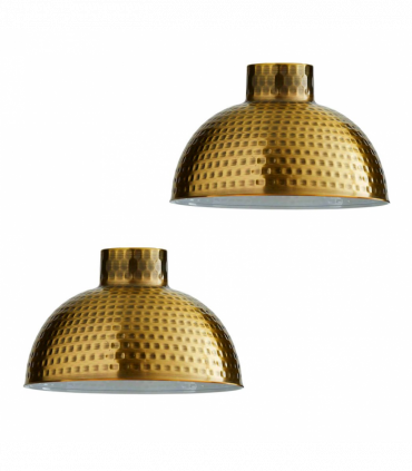 Metal Dome Shape Lamp Shade 26cm Yellow Brass Pendant Large Light Shades