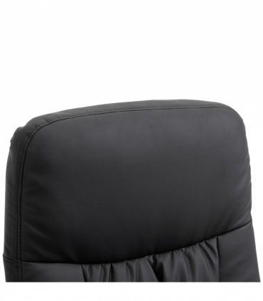 2 Pcs Reclining Armchair Ottoman 360 Swivel Home Furniture PU Leather Black