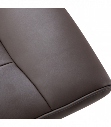 Armchair ottoman set 2 Pcs Reclining PU Leather Brown 105H x 81W x 81Dcm